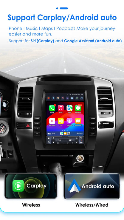 Autoradio Android 13 da 9,7" Double Din per Land Cruiser Prado 120 / Lexus GX470 2002-2009
