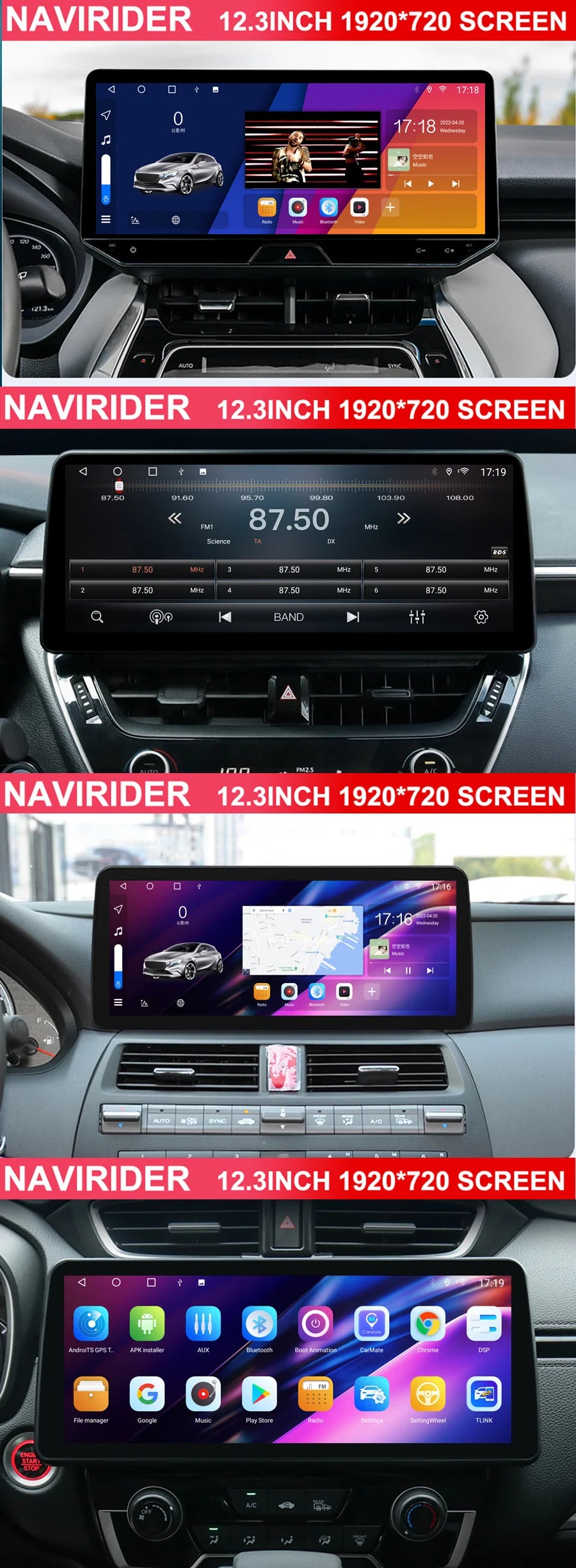 NAVIRIDER 12.3" Car Stereo for Porsche Panamera 2010-2016