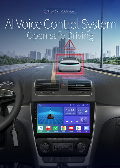 Autoradio 10.1" 2DIN para Skoda Yeti 2009-2014 con CarPlay y Android Auto