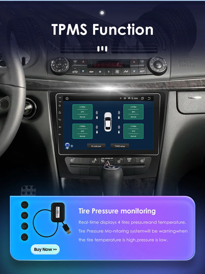 Autoradio Android 12, 9" para Mercedes E-class 2002-2009