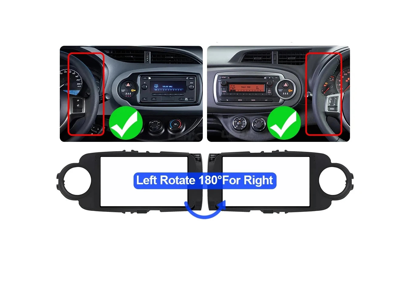 Radio Carplay Android 14 Toyota Yaris 2012-2017 9" GPS WiFi