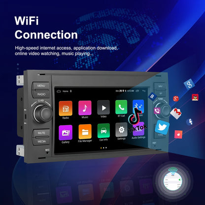 Autoradio 7" Double Din per Ford Kuga 2008-2011 - CarPlay, Android Auto, GPS e riproduzione multimediale