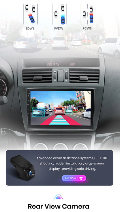 Car radio 9" 2DIN Android 12 for Mazda 6 2007-2012
