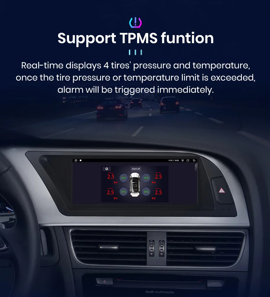 CarPlay Android Auto 8.8" 1 Din for Audi A4L 2009-2016