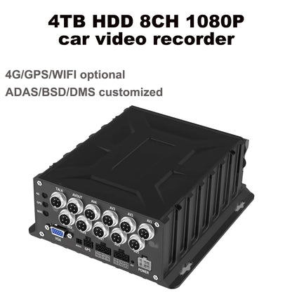 8CH 1080P DVR with 4G GPS WIFI and AHD Inputs for Vehicles