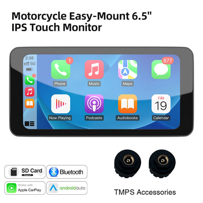 Monitor 6.5" IPX67 CarPlay Moto Android Auto