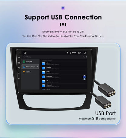 Autoradio Android 12, 9" para Mercedes E-class 2002-2009