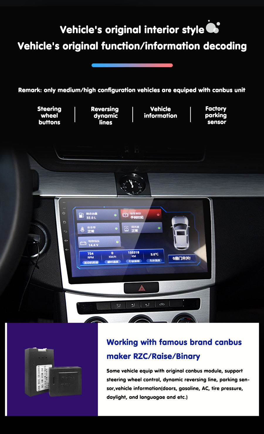 VIGOHI CarPlay 9'' 2DIN para Ford Transit 2020-2024