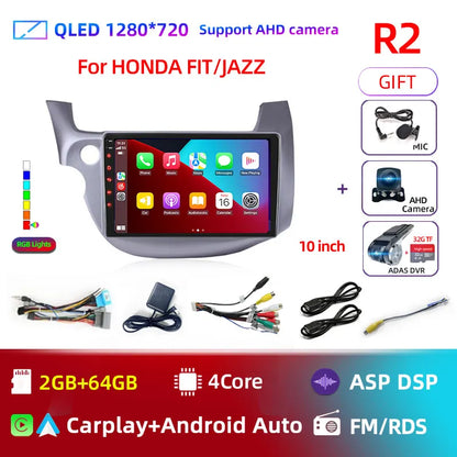 Car radio Honda Fit Jazz 2008-2013 10" Android 12 Double Din