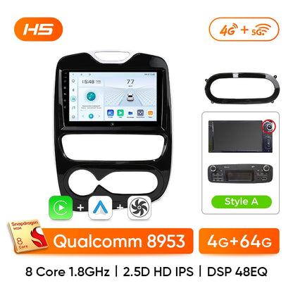 Autoradio Android 13 2DIN da 9" per Renault Clio 4 2012-2019