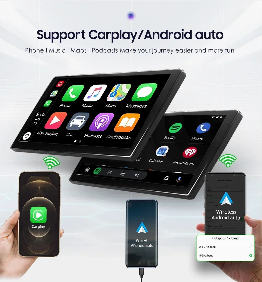 Autoradio 10.1" 2 Din para Skoda Yeti 2009-2014 con CarPlay y Android Auto