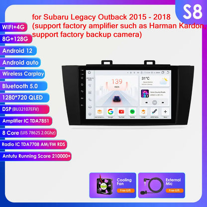 Android 9" 2DIN CarPlay radio for Subaru Legacy 2015-2018