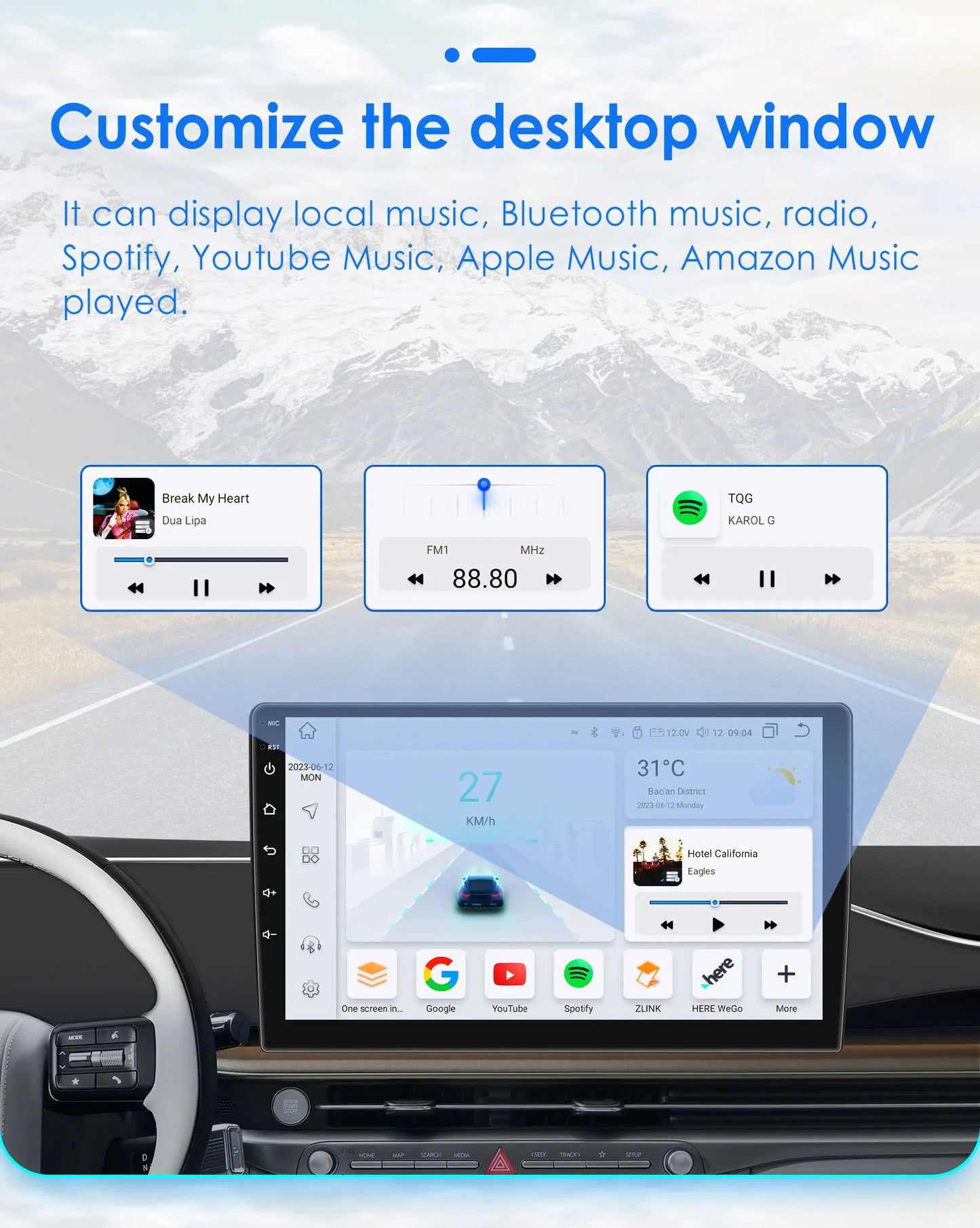 Android 9" CarPlay DSP per Fiat Ducato, Citroen Jumper, Peugeot Boxer