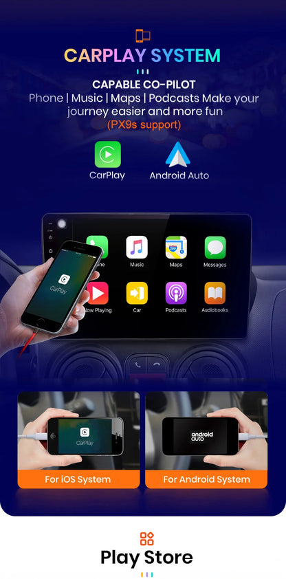 CarPlay 9" AWESAFE for Fiat Fiorino and Citroen Nemo