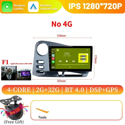9" Android 14 CarPlay for Toyota Matrix 2003-2008 and Pontiac Vibe 2003-2004