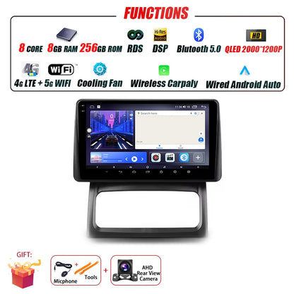 Autoradio 9" 1DIN CarPlay per Renault Clio 2001-2012