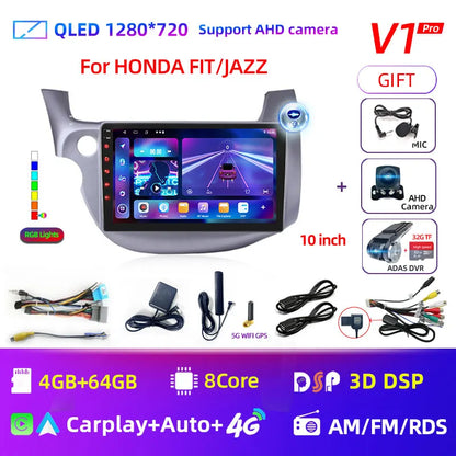 Car radio Honda Fit Jazz 2008-2013 10" Android 12 Double Din