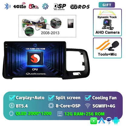 Autoradio Android 14 con CarPlay 9" 2Din per Volvo S60/V60 2011-2020