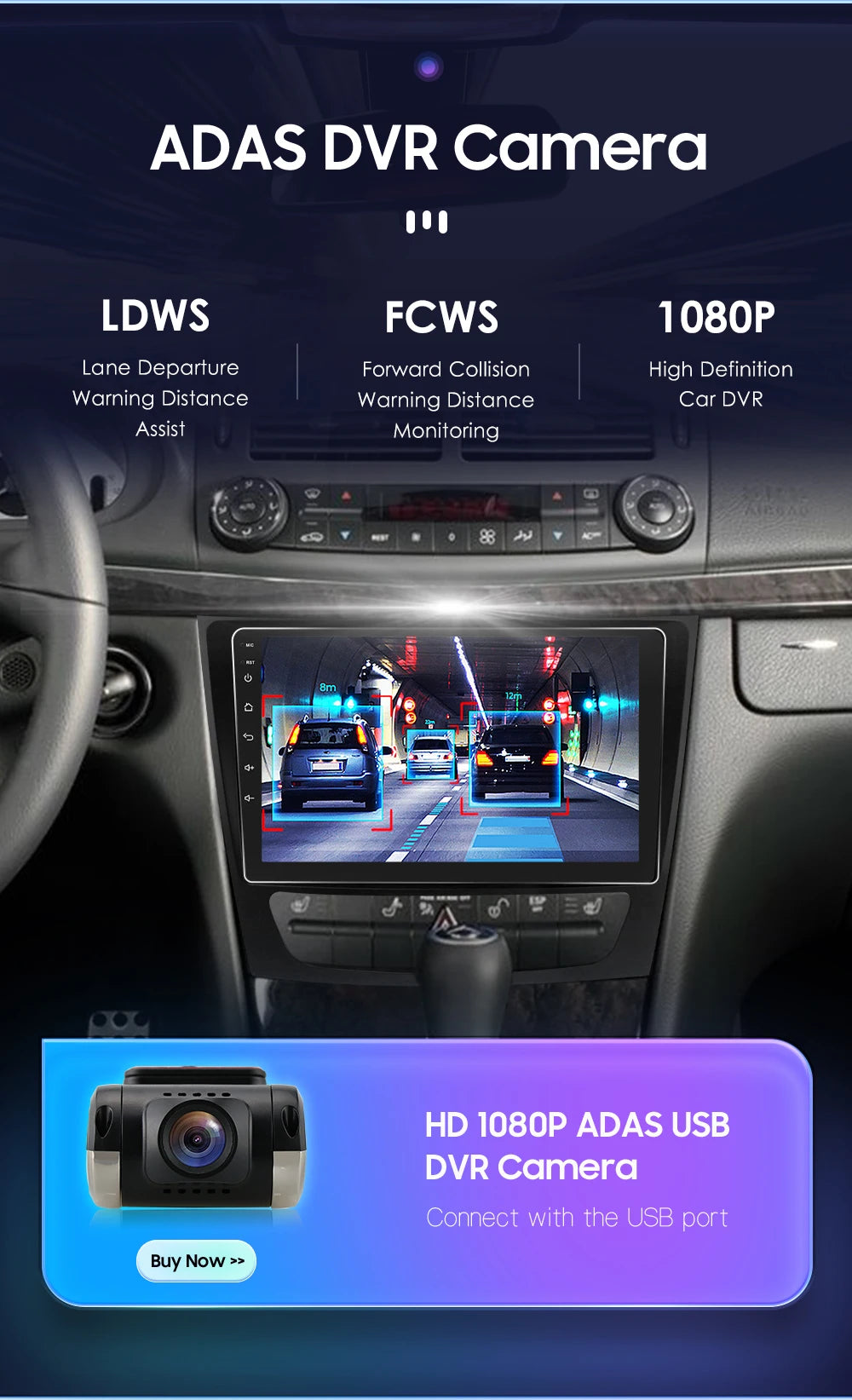 Autoradio Android 12, 9" para Mercedes E-class 2002-2009