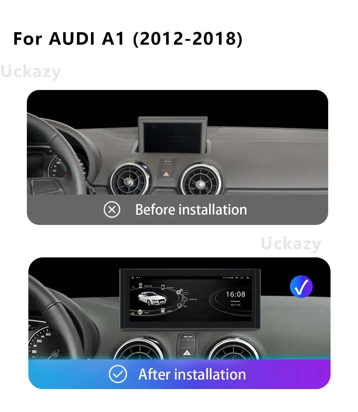 CarPlay Android 13 de 10.25" para Audi A1 2012-2018