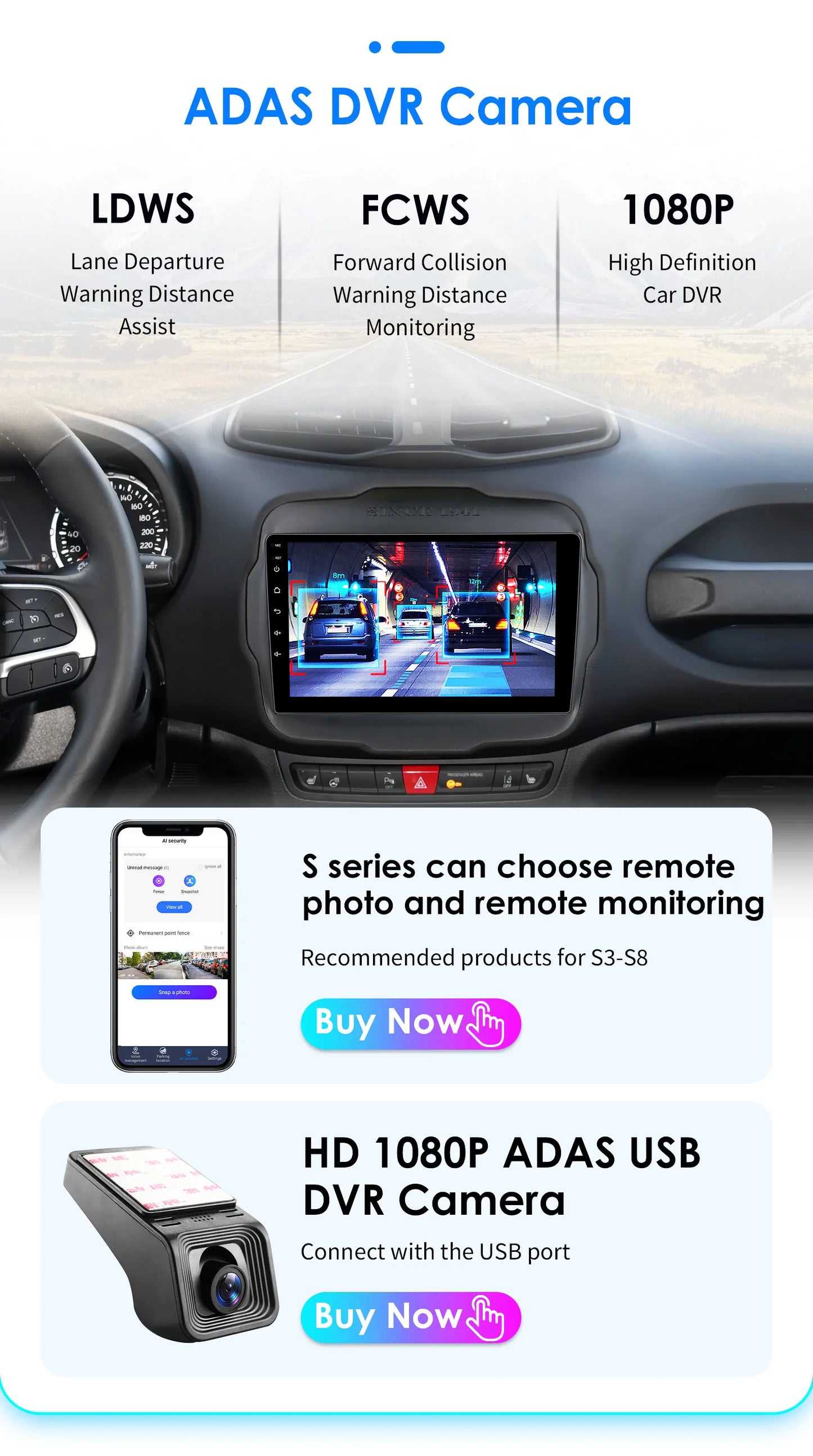 Autoradio 2DIN da 9" con Android 13 per Jeep Renegade 2016-2020