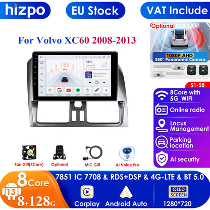 Autoradio Android da 9" per Volvo XC60 2008-2017 con navigazione GPS