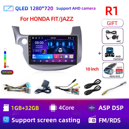 Car radio Honda Fit Jazz 2008-2013 10" Android 12 Double Din