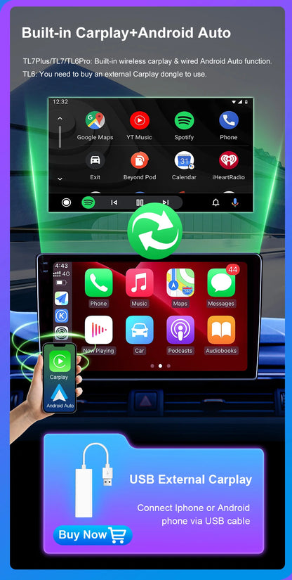 Autoradio stereo Android Auto da 9" per Kia Rio 2017-2022