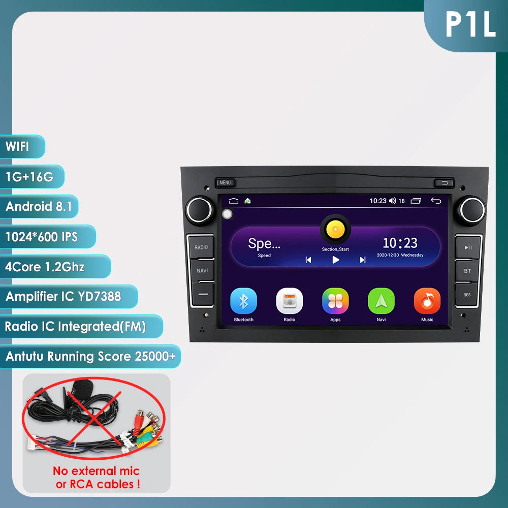 Autoradio da 7" per Opel Astra H/J 2004-2010 Corsa C/D 2004-2013