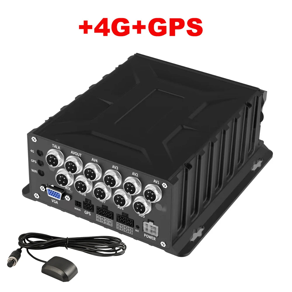 8CH 1080P DVR with 4G GPS WIFI and AHD Inputs for Vehicles
