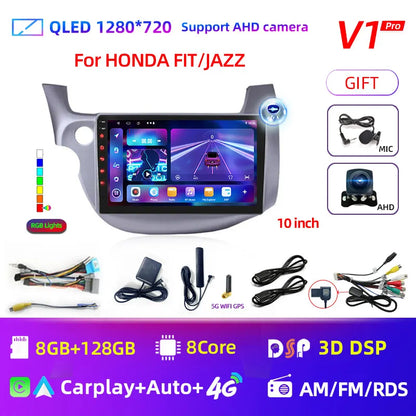 Car radio Honda Fit Jazz 2008-2013 10" Android 12 Double Din