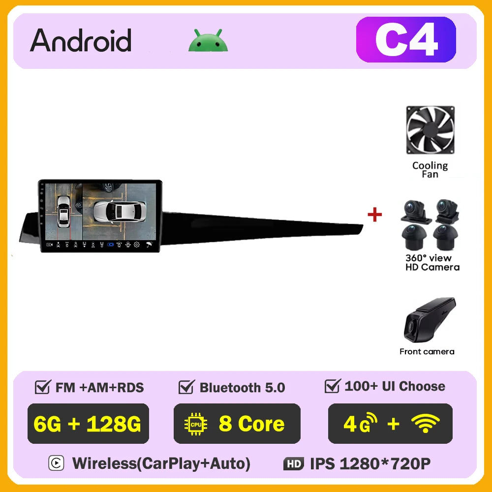 Autoradio Android 9" 1 Din para Renault Latitude/Laguna