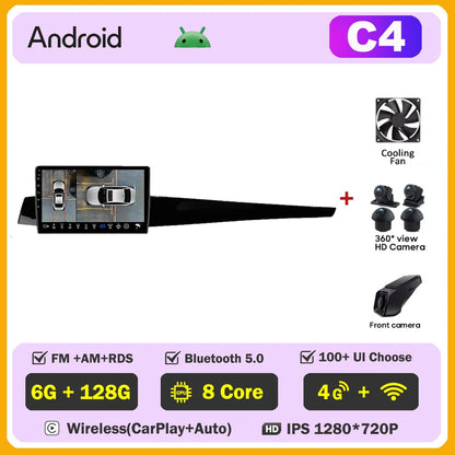 Autoradio Android 9" 1 Din para Renault Latitude/Laguna
