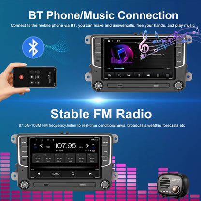 Wireless Carplay Android auto For VW Caddy 2005-2020 4-64GB Android 13 Stereo Car Radio GPS WIFI BT