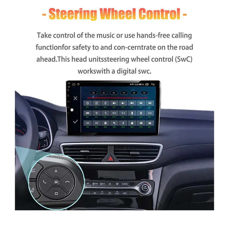 Lettore autoradio Android 14 da 9" per Hyundai I20 2021-2022 GPS
