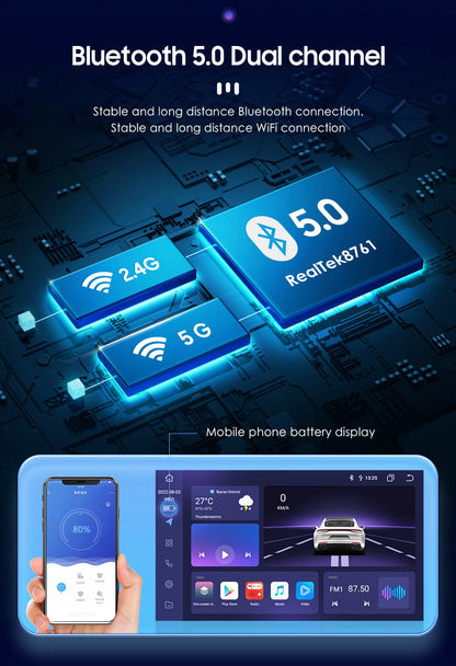 Autoradio 10.1" 2 Din para Skoda Yeti 2009-2014 con CarPlay y Android Auto