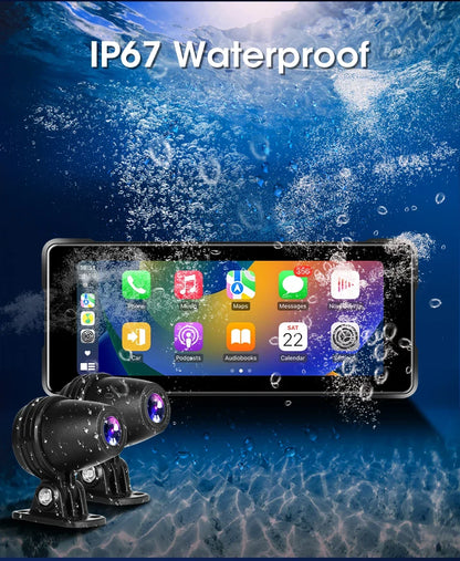 Radio Moto 7" IPX7 CarPlay Android Auto Din