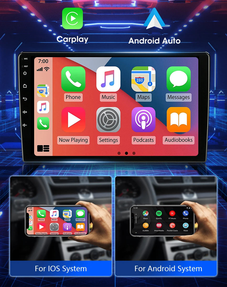 Android 12 9" 2DIN Car Stereo for Toyota Corolla 2000-2004 - CarPlay, GPS &amp; More