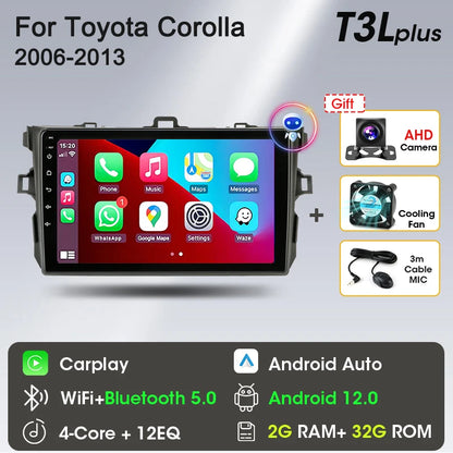 9" 2DIN Android Car Stereo for Toyota Corolla 2006-2012