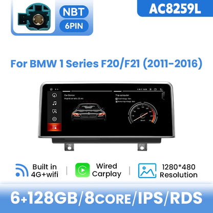 CarPlay 10.25" Multifunction Radio for BMW Series 1, 2, 3, 4 (2011-2016)