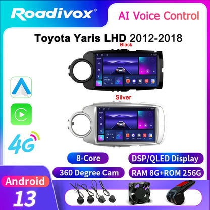 9" Double Din Android car radio for Toyota Yaris 2012-2018