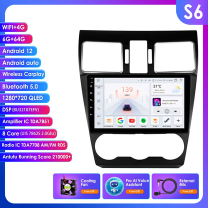 Car radio 9" 2 Din Android Subaru WRX, STI, Forester, Crosstek, Impreza 2015-2018