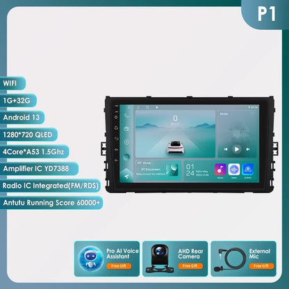 9" 2DIN Android 13 Car Stereo for VW T-Roc T-Cross Polo 2018-2021