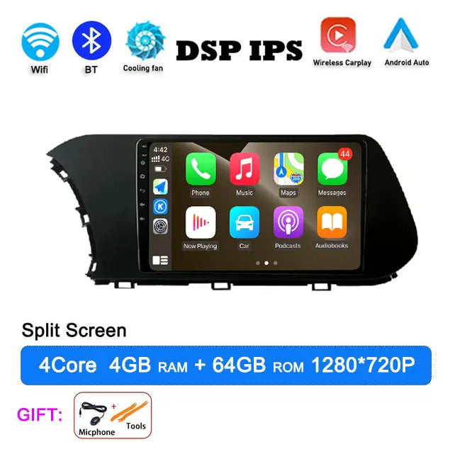 Lettore autoradio Android 14 da 9" per Hyundai I20 2021-2022 GPS