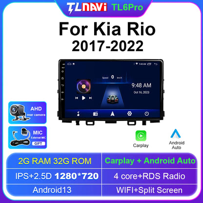 Autoradio stereo Android Auto da 9" per Kia Rio 2017-2022