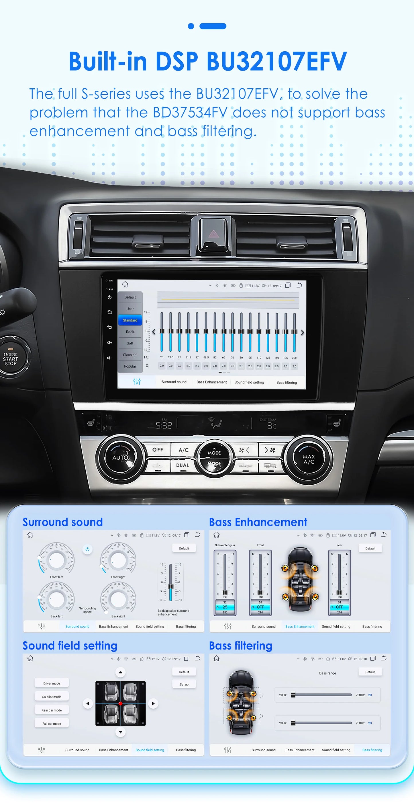 Android 9" 2DIN CarPlay radio for Subaru Legacy 2015-2018