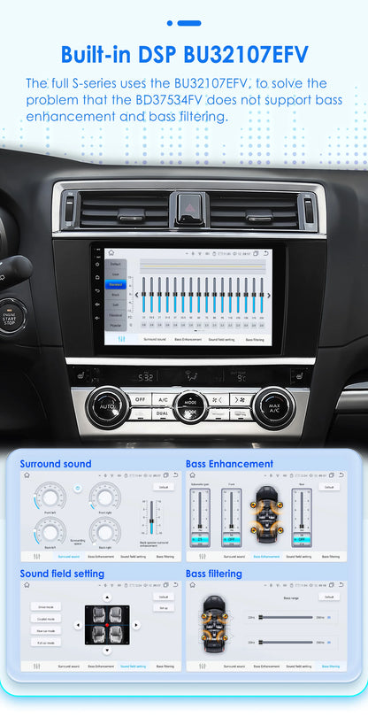 Android 9" 2DIN CarPlay radio for Subaru Legacy 2015-2018