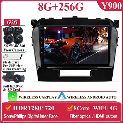 Autoradio Android da 9" per Suzuki Vitara 2017-2020, GPS e CarPlay
