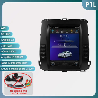 Autoradio Android 13 da 9,7" Double Din per Land Cruiser Prado 120 / Lexus GX470 2002-2009