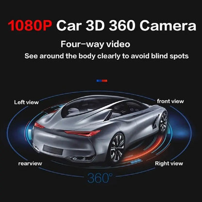 Telecamera AHD a 360° con visione notturna per radio Android da 3"